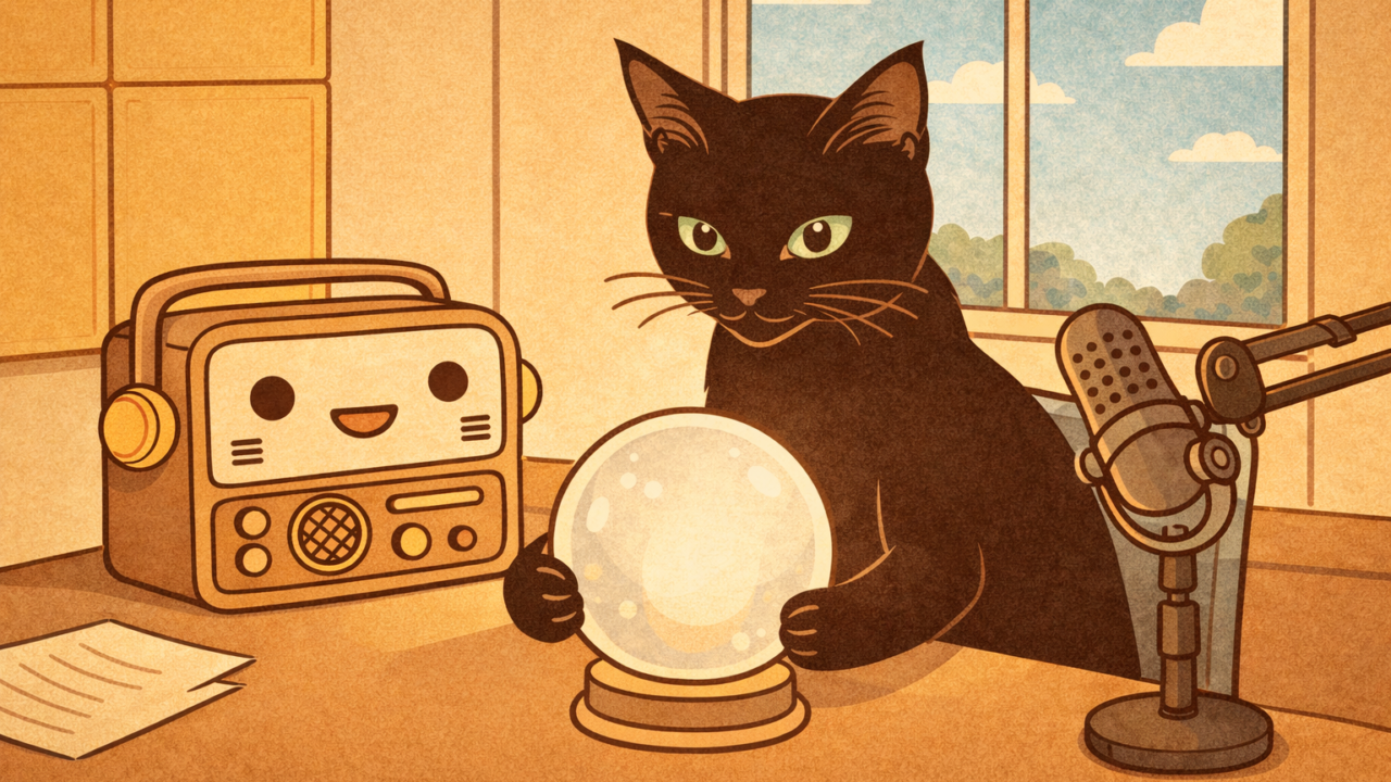 黒猫ブン太の水晶占い